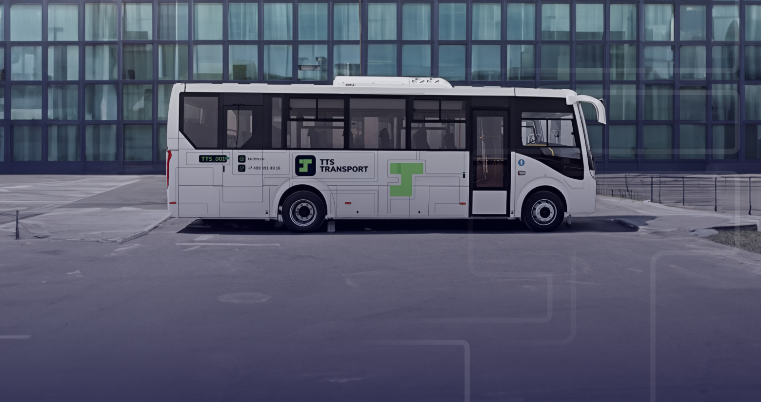 Брендированный автобус TTS Transport